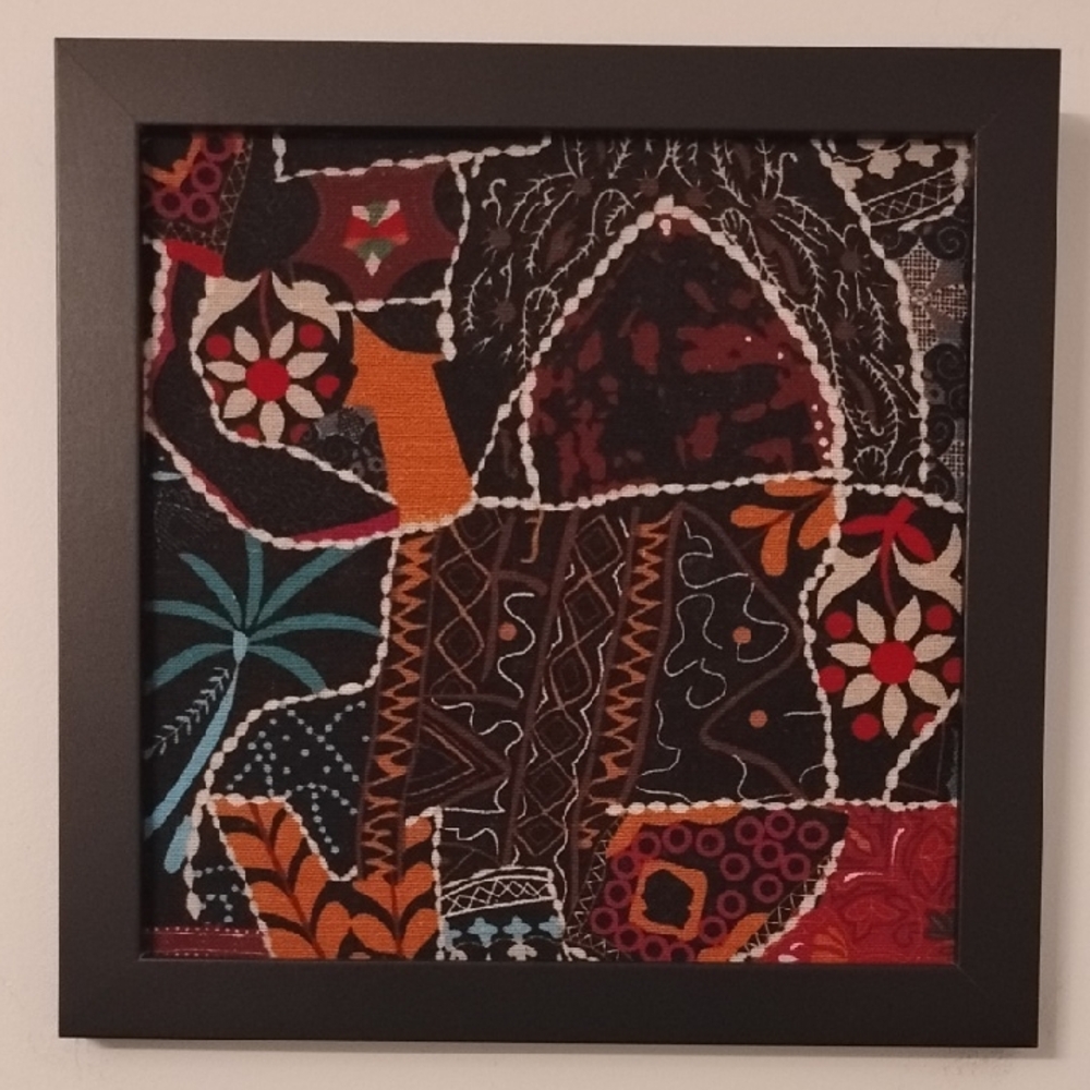Colorful Patchwork Framed Art by [Brand]
